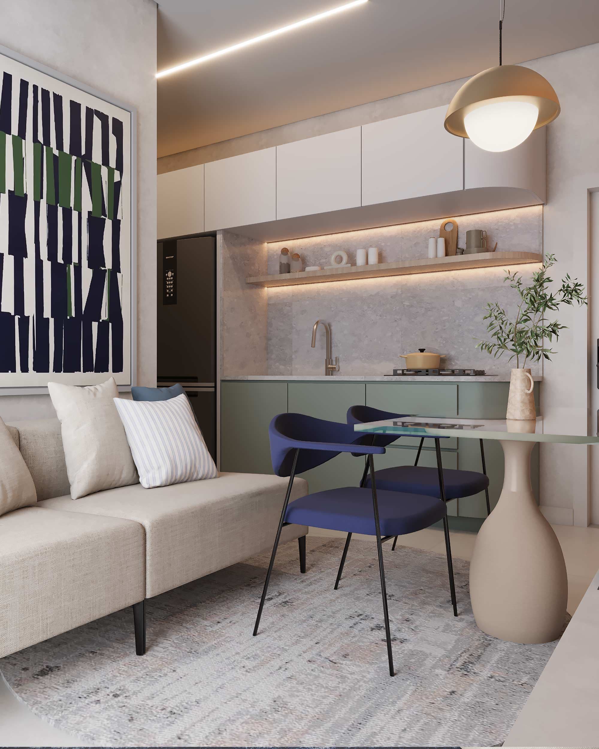 Apartamento no Portão Curitiba com 1 quarto e lazer completo